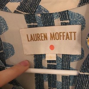 100% silk draped button up by Lauren Moffet